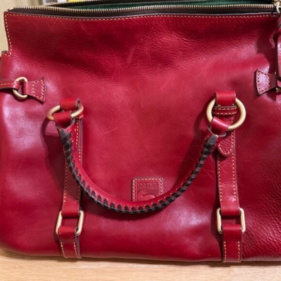 Large Florentine Red Dooney & Bourke Satchel - Picture 4 of 10